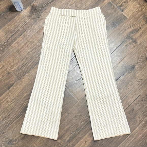 Marni Striped Flare Designer Beige Off White 2000s Bootcut Beige Made In Italy 4 - Picture 4 of 8